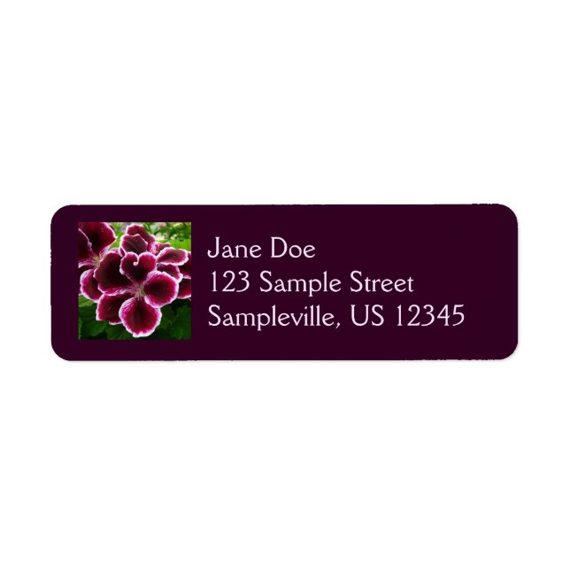Regal Geranium Flowers Elegant Maroon Floral Lugga (Front)
