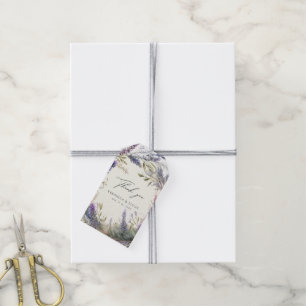 Regal Gold Lavender Wedding Thank You Gift Tags