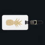 Regal Gold Pineapple Luggage Tag<br><div class="desc">The Regal Gold Pineapple Print is a simple and sleek design. It is 100% original. This simple yet classy tropical design is sure to get many compliments and makes the perfect gift. Customize the product to add your own text or images!</div>