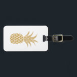 Regal Gold Pineapple Luggage Tag<br><div class="desc">The Regal Gold Pineapple Print is a simple and sleek design. It is 100% original. This simple yet classy tropical design is sure to get many compliments and makes the perfect gift. Customize the product to add your own text or images!</div>