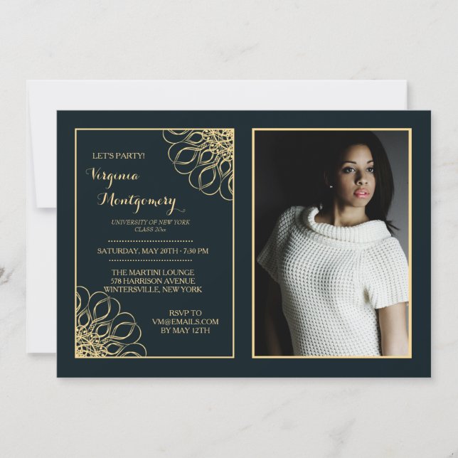 Regal Graduate Photo Invitation (Front)