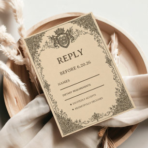 Regal Heraldic Artwork Celtic RSVP Card