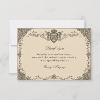 Regal Heraldic Artwork Celtic Thank You Card