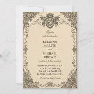 Regal Heraldic Filigree Celtic Invitation