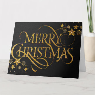 Regal Holiday – Luxury Gold Foil Christmas Card 