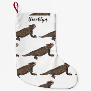 Regal horned lizard cartoon illustration  small christmas stocking