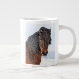 Regal Icelandic Horse Headshot Large Coffee Mug