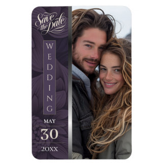 Regal Lilac Luxe Bloom Magnet photo flexible
