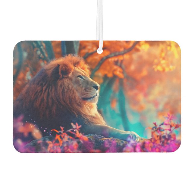 Regal Lion in Enchanted Forest Design Air Freshener (Front)