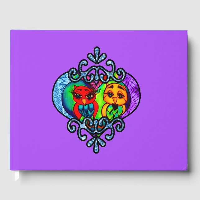 Regal Love Owls  Guest Book (Front)