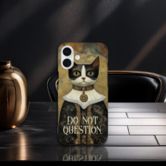 Regal Medieval Tuxedo Cat Rules iPhone 16 Plus Case