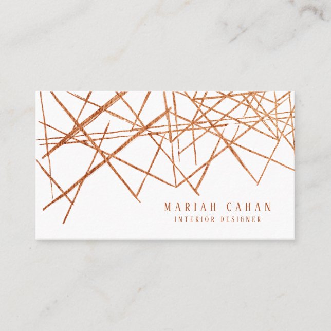 Regal Minimal bohemian Geometrical Line Pattern Business Card (Front)