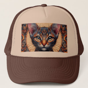 Regal Mythic ornate fantasy feline  Trucker Hat