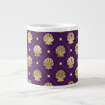 Regal Purple and Gold Shell Jumbo Mug<br><div class="desc">Regal Purple and Gold Shell Jumbo Mug</div>