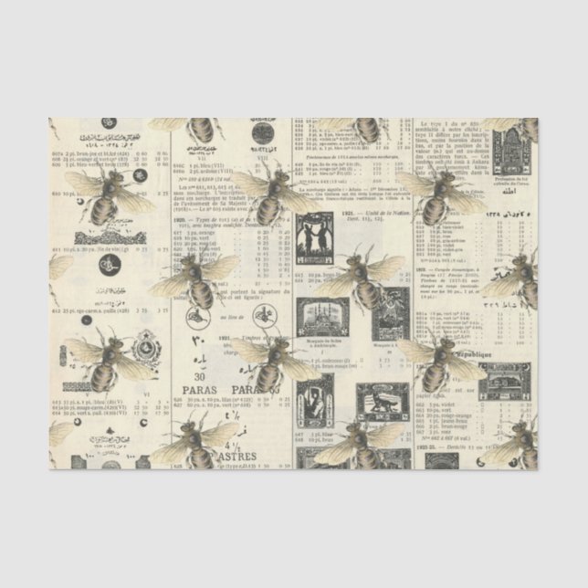 Regal  Queen Bee on Vintage French Paper (Front)