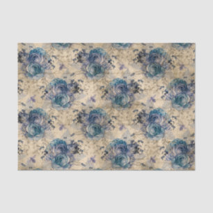 Regal Queen Bee W/Blue Roses  Tissue Paper