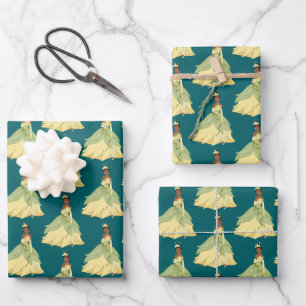 Regal Radiance Princess Tiana Wrapping Paper Sheet