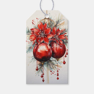 Regal Red and Gold Elegance: Richness of Red Gift Tags