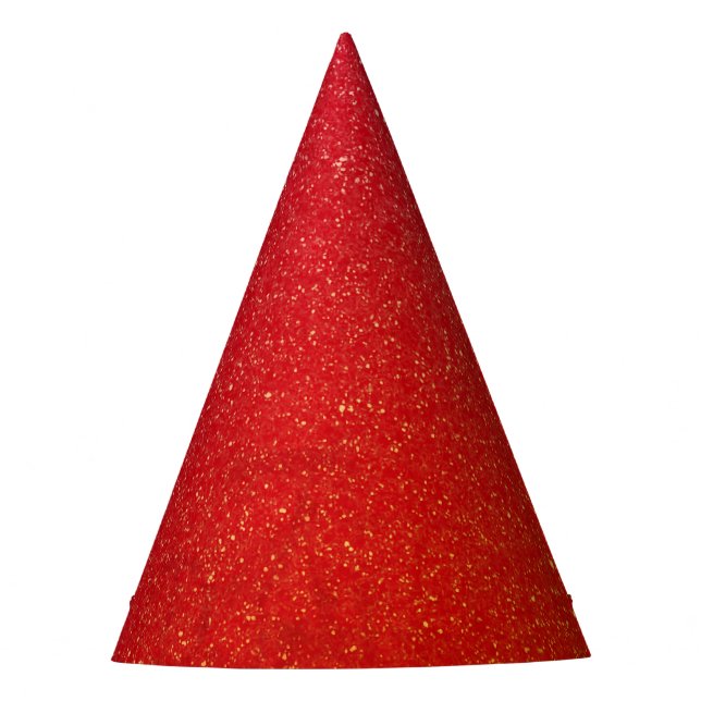 Regal Red & Gold Party Hat - Customizable (Front)