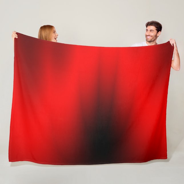 Regal Red Splash Fleece Blanket (In Situ)