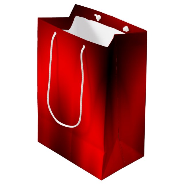 Regal Red Splash Medium Gift Bag (Front Angled)