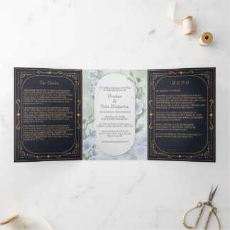 Regal Regency Faire-part de mariage triple