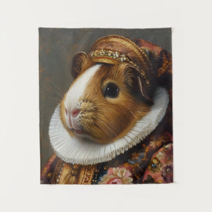 Regal Renaissance Guinea Pig Portrait Tapestry