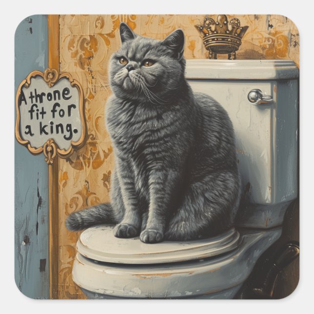 Regal Restroom : Chubby British Short-hair Sticker (Devant)