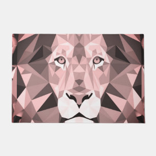 Regal Rose Geometric Lion Head Doormat