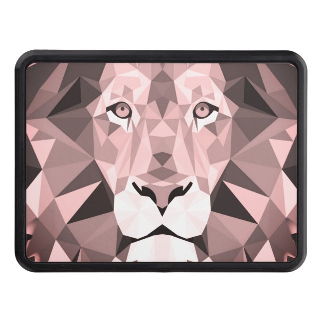 Regal Rose Geometric  Lion Head Trailer Hitch Cover (Front)