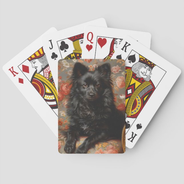 Regal Schipperke Dog Vintage Playing Cards (Back)