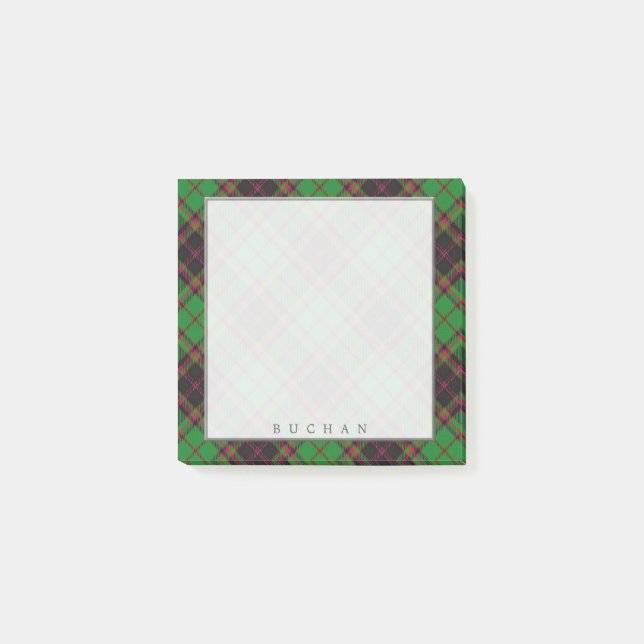 Regal Scottish Clan Buchan Tartan Post-it Notes (Front)