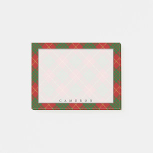 Regal Scottish Clan Cameron Tartan Post-it Notes