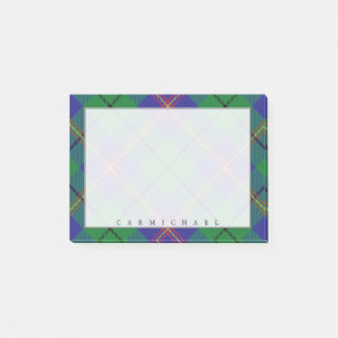 Regal Scottish Clan Carmichael Tartan Post-it Notes