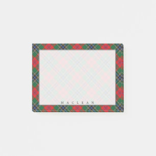 Regal Scottish Clan MacLean Tartan Post-it Notes