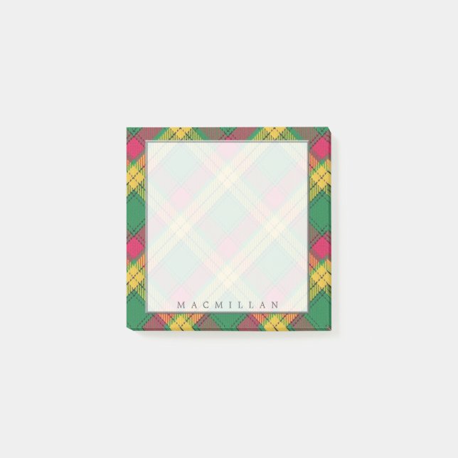 Regal Scottish Clan MacMillan Tartan Post-it Notes (Front)