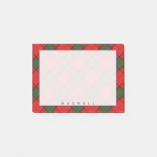Regal Scottish Clan Maxwell Tartan Post-it Notes