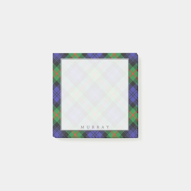 Regal Scottish Clan Murray Tartan Post-it Notes (Front)