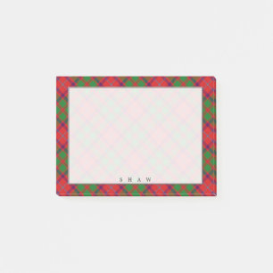 Regal Scottish Clan Shaw Tartan Post-it Notes