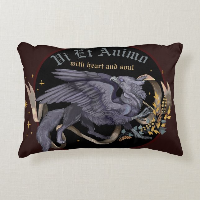 Regal Silver Gryphon  Accent Pillow (Front)