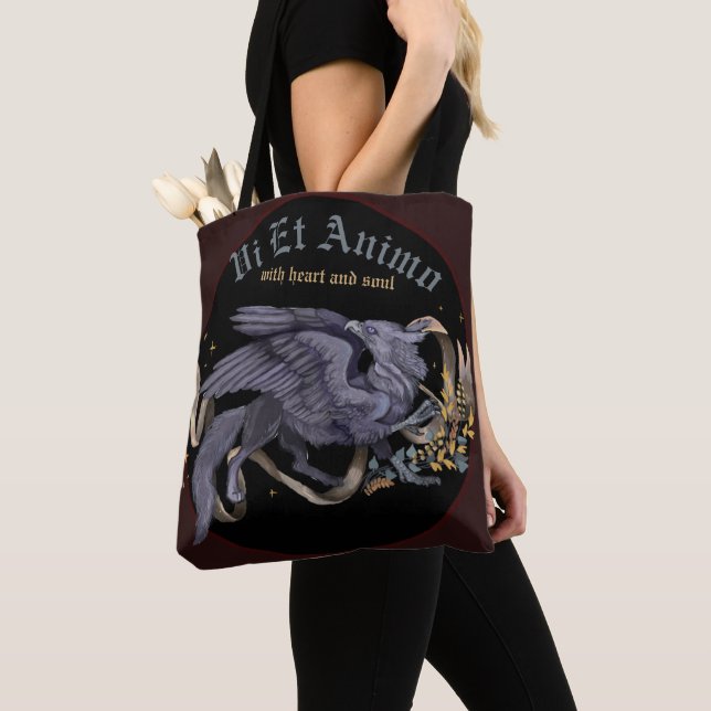 Regal Silver Gryphon Tote Bag (Close Up)