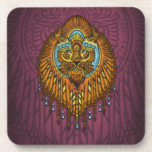 Regal Spirit Lion Ornate Tribal Mandala Roar Coaster