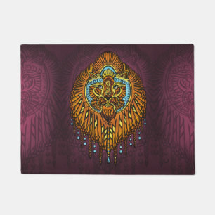 Regal Spirit Lion   Ornate Tribal Mandala Roar Doormat
