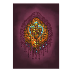 Regal Spirit Lion Ornate Tribal Mandala Roar Photo Print
