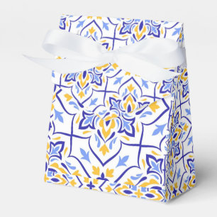 Regal Symphony Blue and Gold Luxury Mediterranean Favor Box