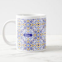 Regal Symphony Blue and Gold Luxury Mediterranean