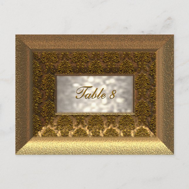 Regal Victorian Table Number Card (Front)