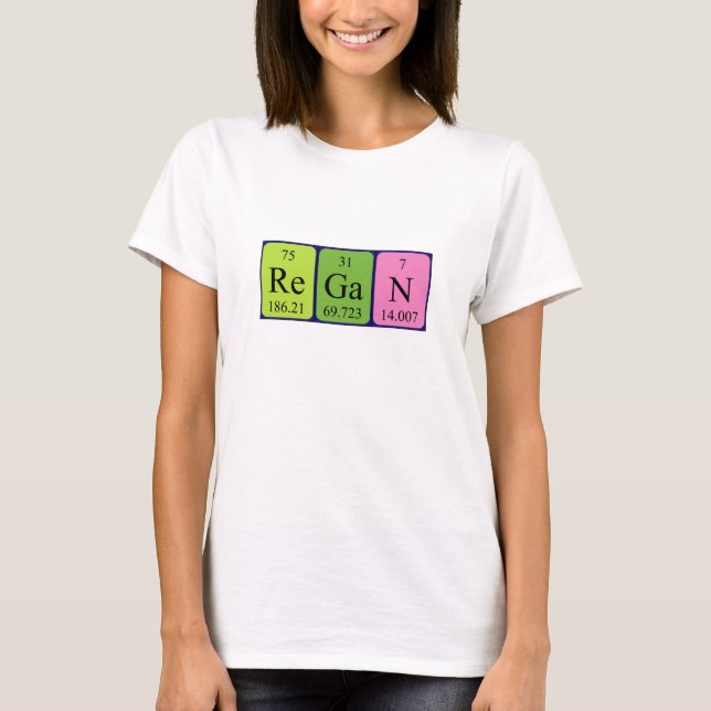 Regan periodic table name shirt (Front)