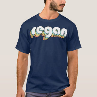 Regan Retro Rainbow Typography Faded Style 2 T-Shirt