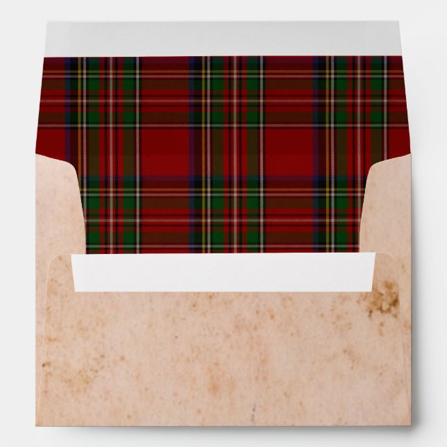 Regard antique et enveloppe royale de plaid de (Dos (Bas))